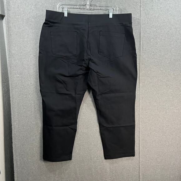 Susan Graver Petite Weekend Premium Stretch Slim-Leg Pants Black, Petite X-Large - Picture 2 of 8